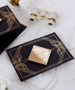 Champagne Luxury Embossed Monogram Wedding Day Invitation with Foil –  Cartalia
